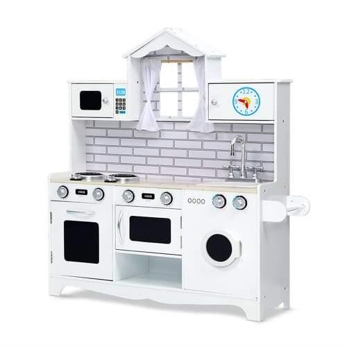 Kids Kitchen Set Pretend Play Food Sets Childrens Utensils Toys White
