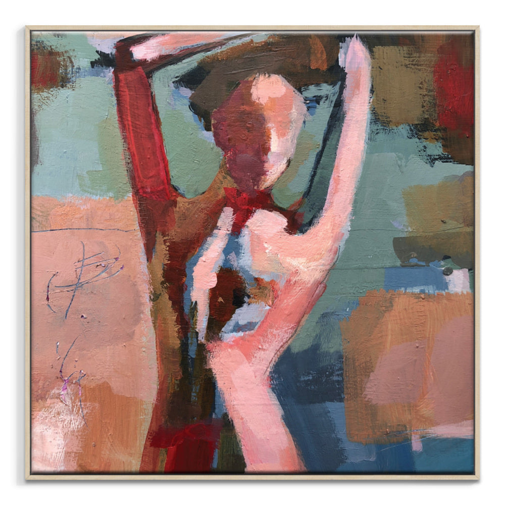Earthy Girl Framed Canvas Print